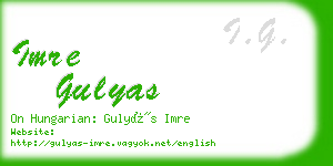 imre gulyas business card